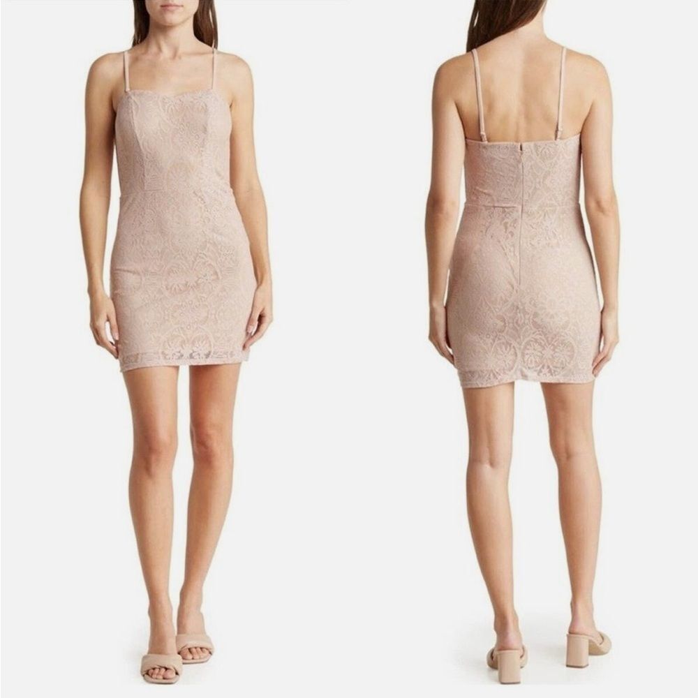 NWOT Dress The Polulation Leanne Lace Mini Dress in Blush-Tagged XL fits like M‎
